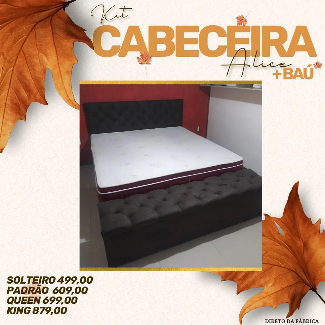 Kit Cabeceira + Baú MDF - Foto 2