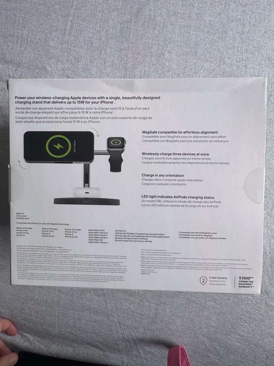 Carregador Wireless 3 em 1 Belkin BoostCharge Pro com MagSafe - Foto 2