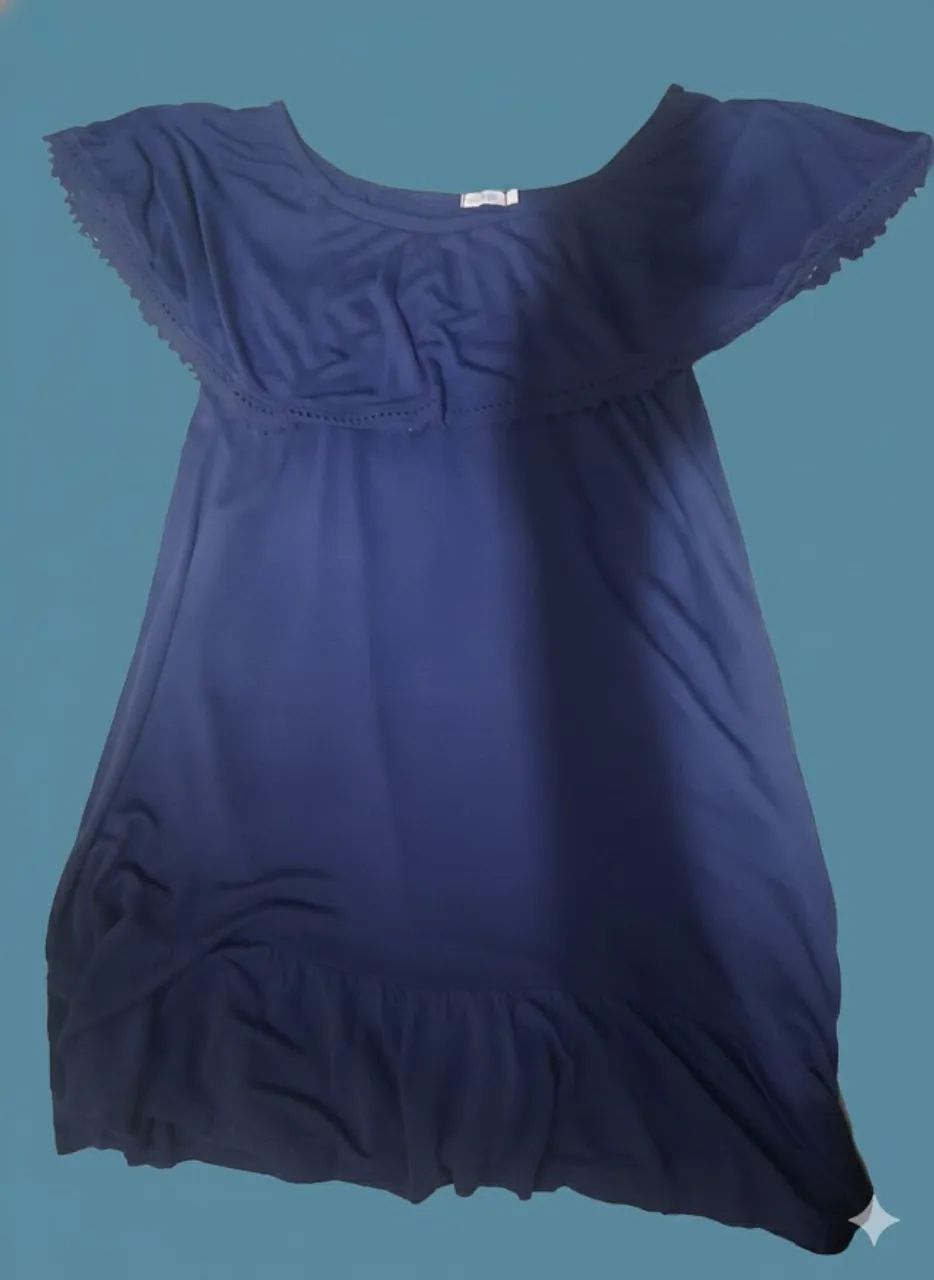 Saída de praia na cor azul tamanho G Marca Marisa.