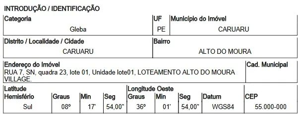 Oportunidade Única em CARUARU - PE | Tipo: Gleba | Negociação: Venda Direta Online | Situa