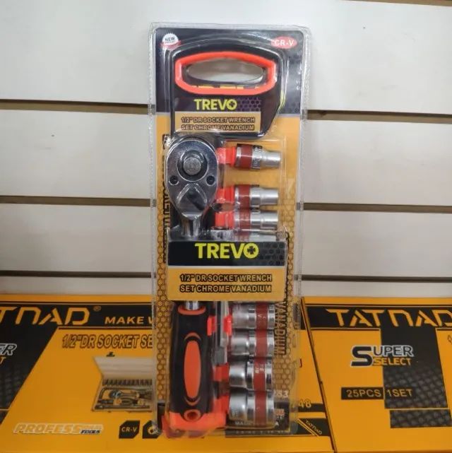 KIT 12 Jogo De Soquete Sextavado - Ferramentas de Construção - Dom