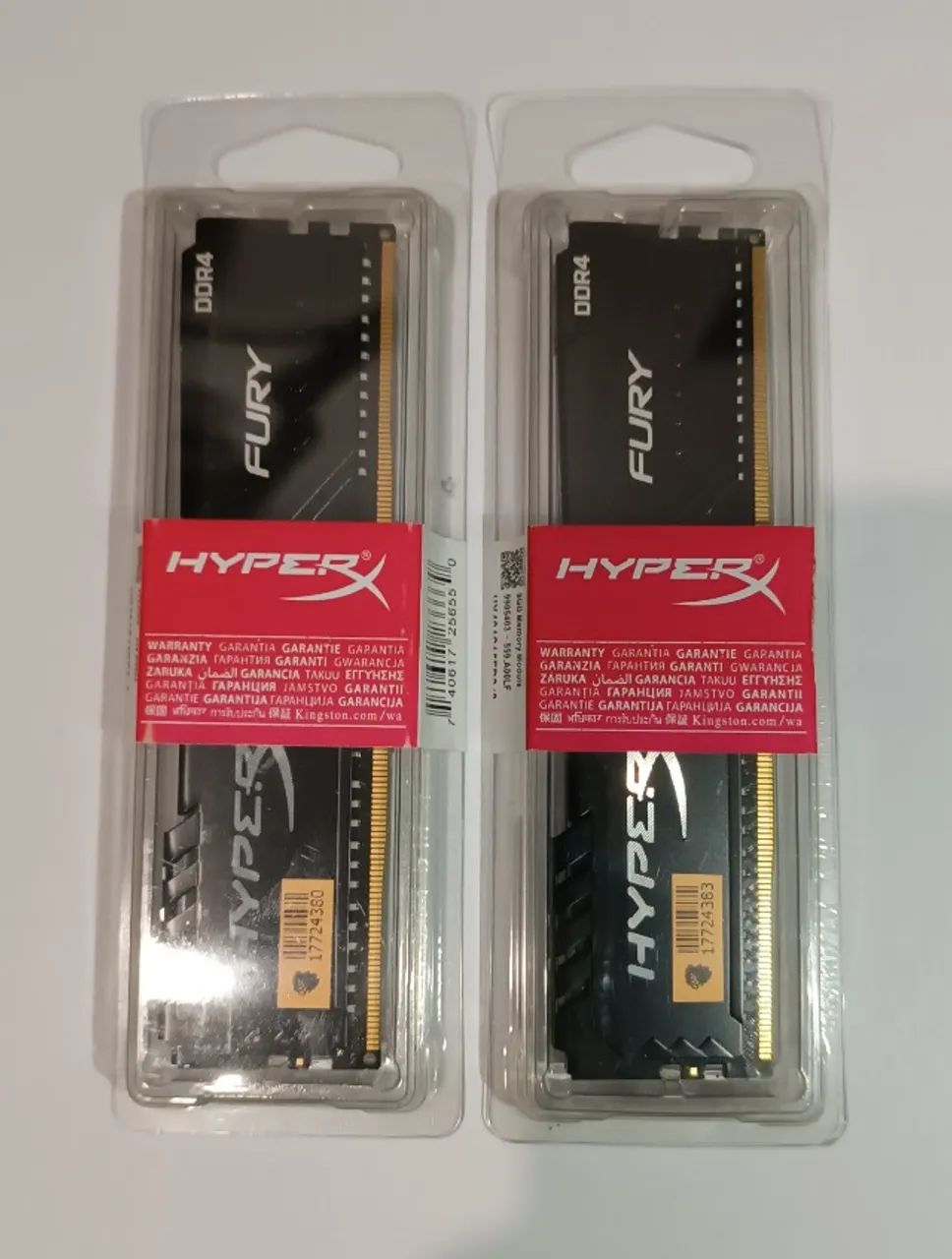 Memória RAM HyperX Fury DDR4 8GB (2x4GB) 2400MHz