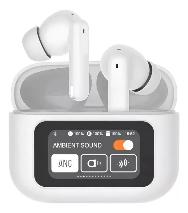 Fone De Ouvido Bluetooth Tws Com Tela Touch Redução De Ruído