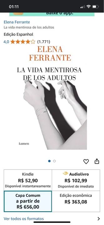 Livro em italiano La vita bugiarda degli adulti - Elena Ferrante - Foto 4