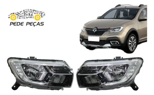 Farol Renault Sandero Logan 2020 2021 2022 2023 Com Led - Foto 2