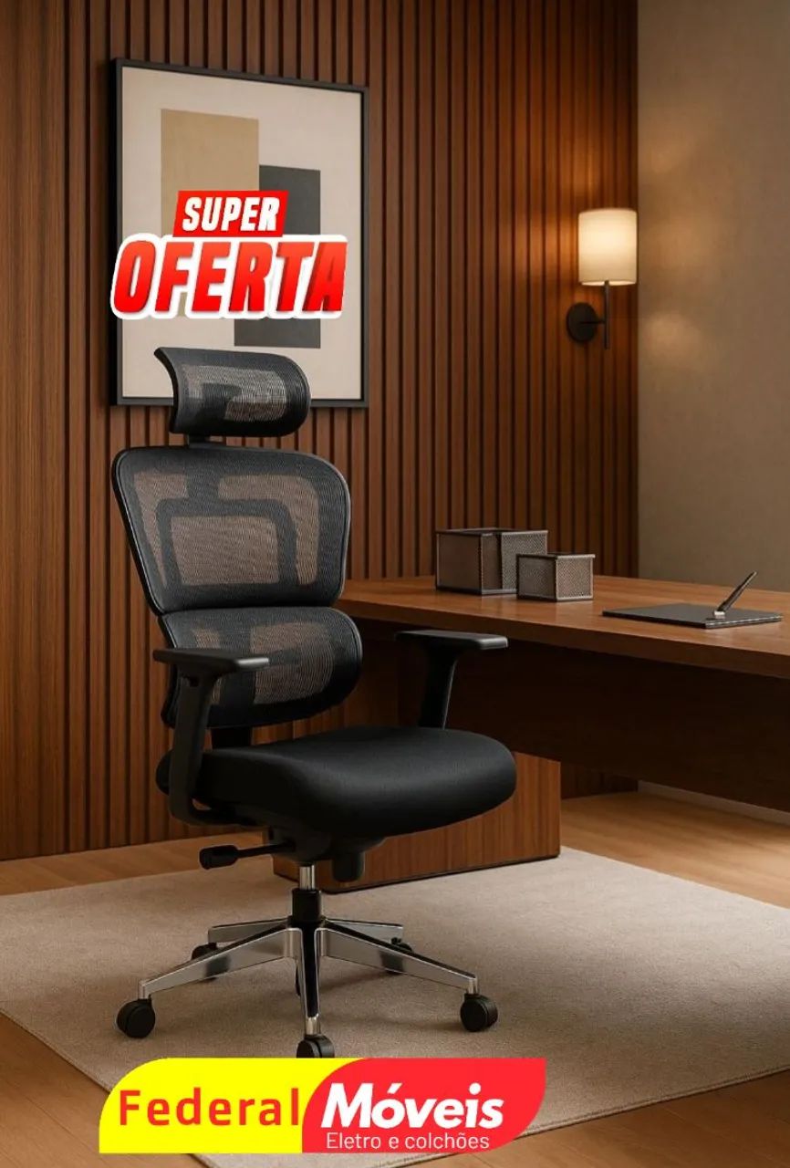 Cadeira Presidente Giratória - Robusta e prática para o dia a dia!