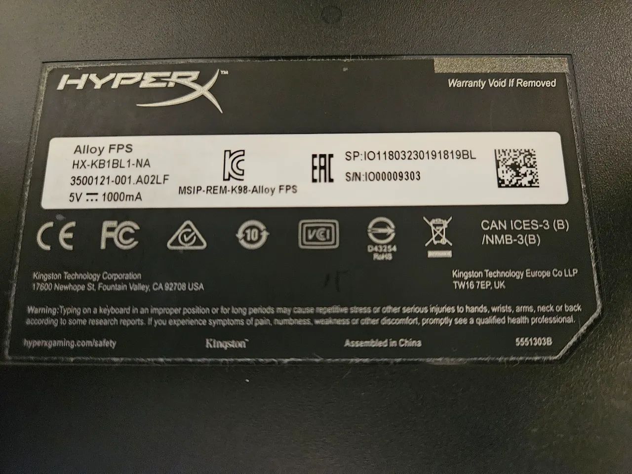 Teclado mecânico Gamer HyperX Alloy FPS - Foto 4