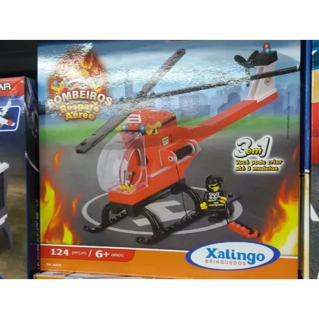 Blocos de Montar Bombeiro Resgate Aéreo 06309 - Xalingo
