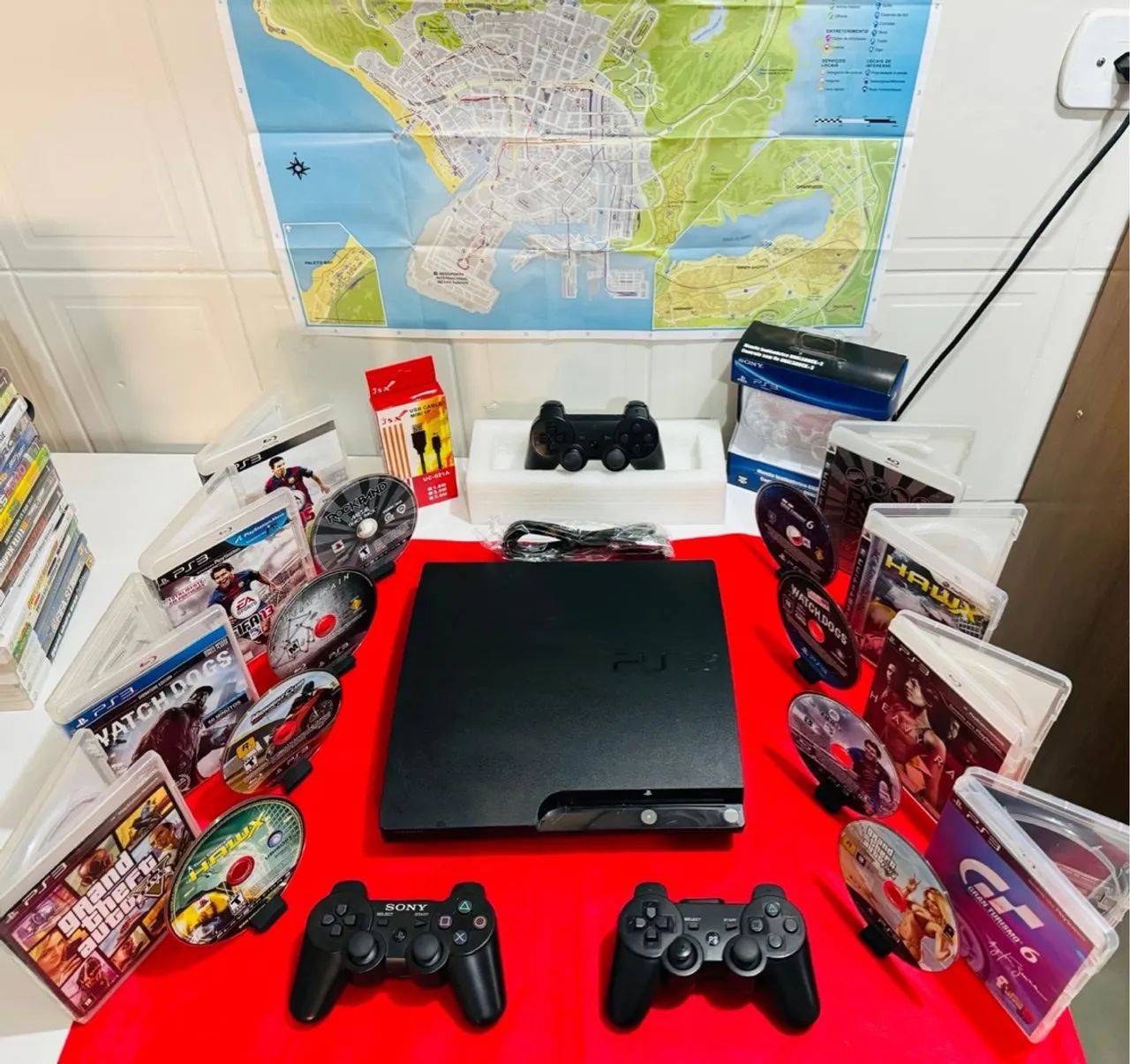 Ps3 Slim Desbloqueio HEN + 2 controles + jogos + parcelo em até 12x  - Foto 6