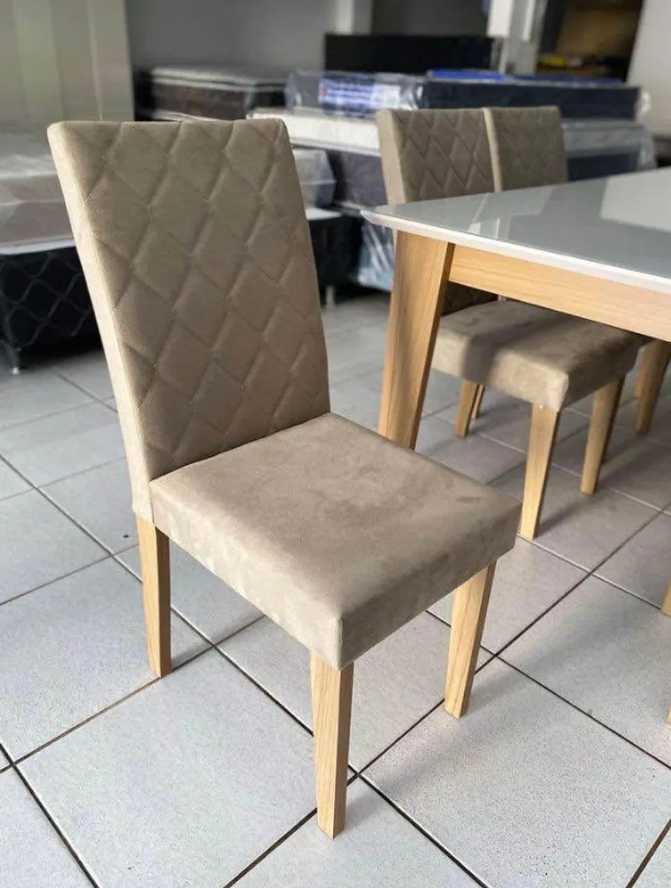 Mesa De Jantar 6 com Tampo de vidro 160x90 - Foto 3