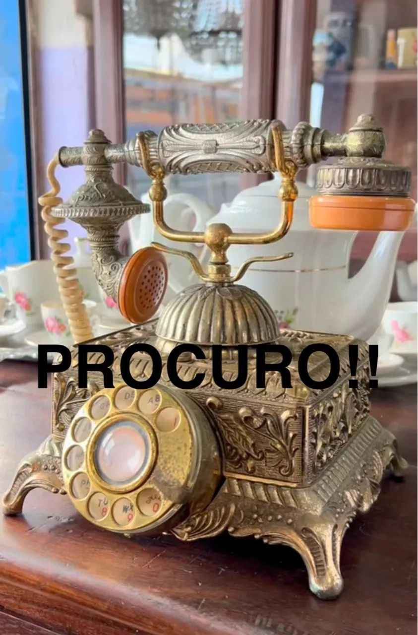 Telefone antigo bronze provençal Luís xv Vitoriano vintage 
