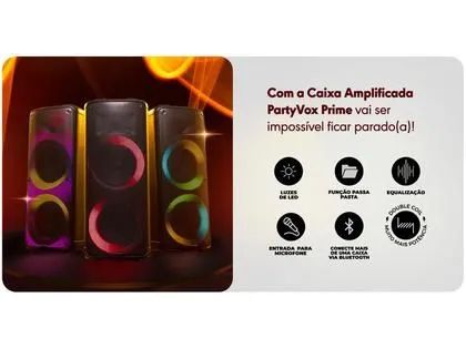 Caixa de Som Amvox 2000w Party Vox Prime Bluetooth - Foto 5