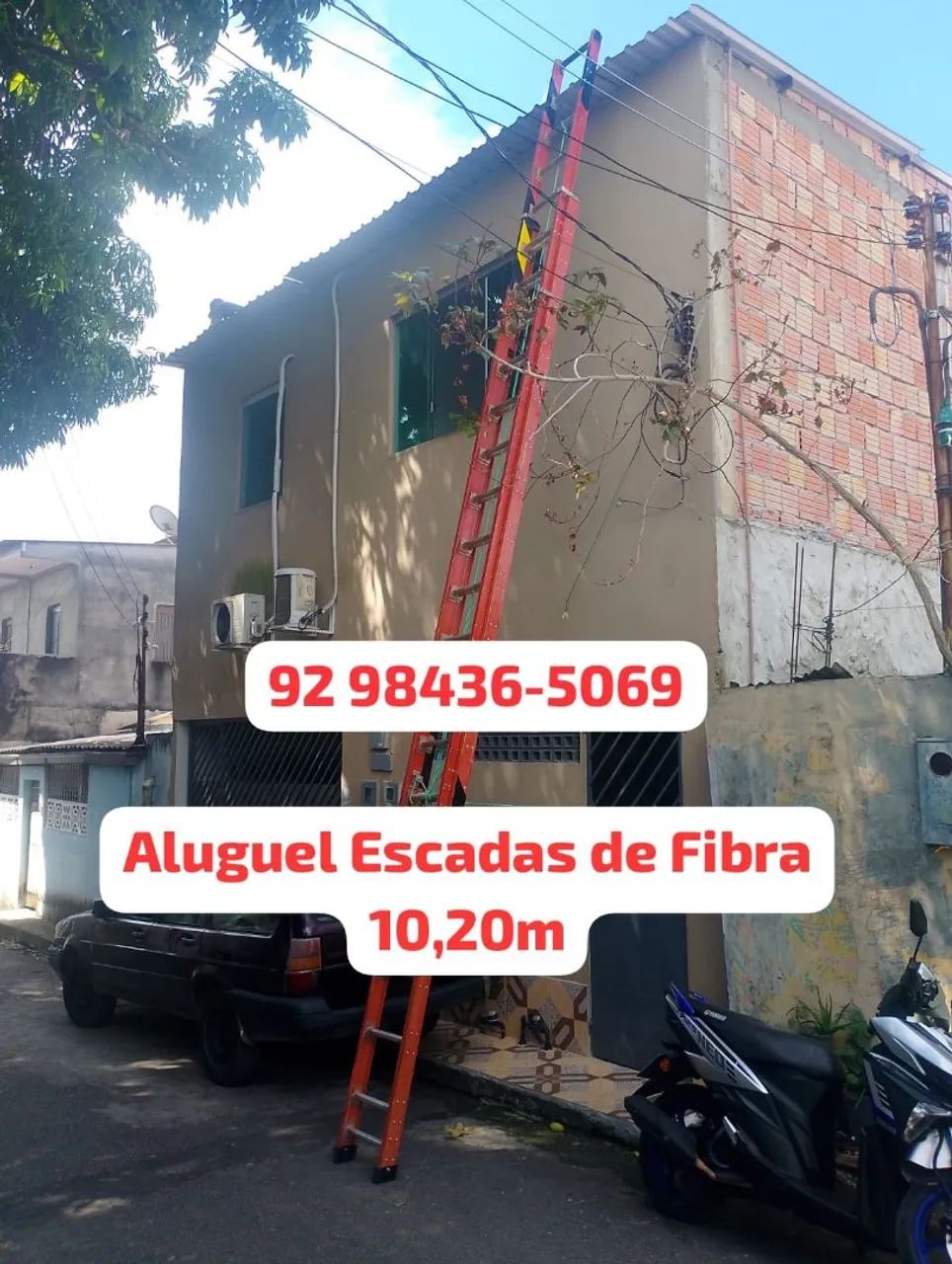 Aluguel Escada de fibra 10 metros 