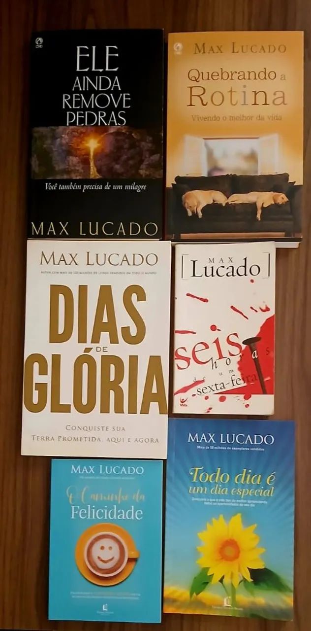 Combo cristão com 6 livros do Max Lucado