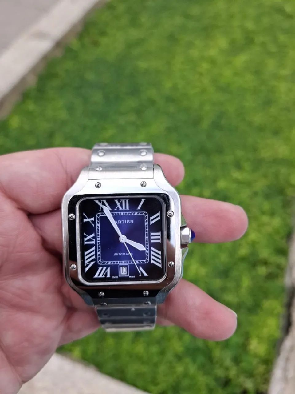Relógio CARTIER SANTOS AUTOMÁTIC MOSTRADOR AZUL - Foto 5