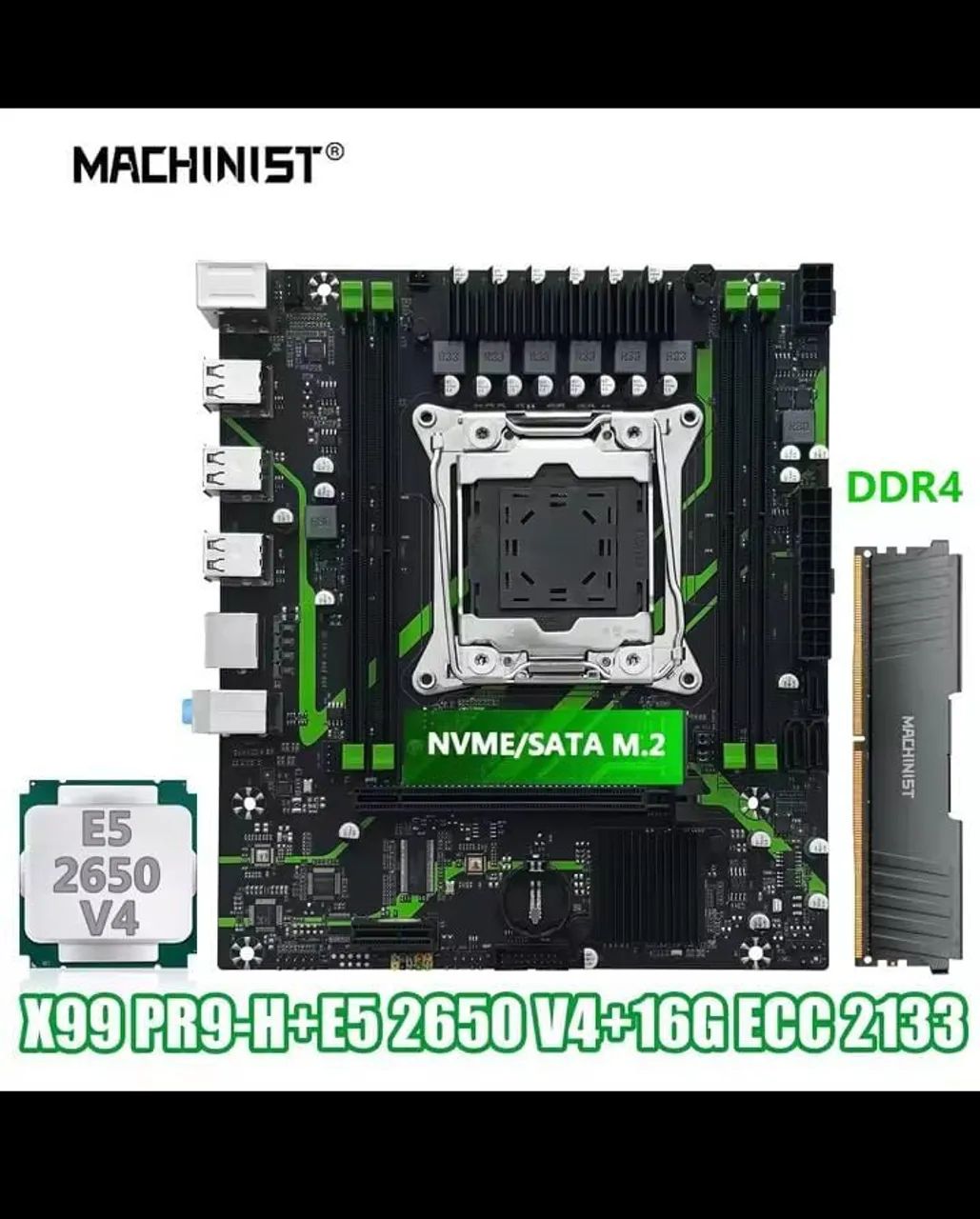 Kit Xeon X99 Completo - 2650 V4 - DDR4 2133hz