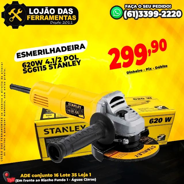 Esmerilhadeira 620w 4.1/2 Pol Sg6115 Stanley
