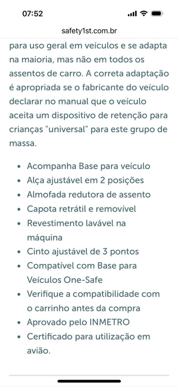 Bebê Conforto  e carrinho com Base One-Safe Safety 1st - Foto 3