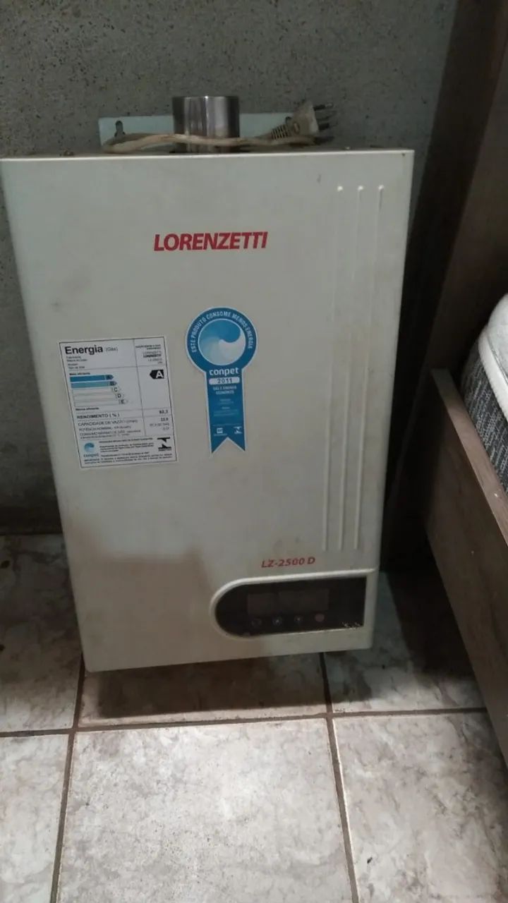 Aquecedor a gás elétrico lorenzetti