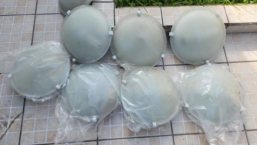 Plafons de Teto - Vidro Leitoso - Lote com 9 Unidades