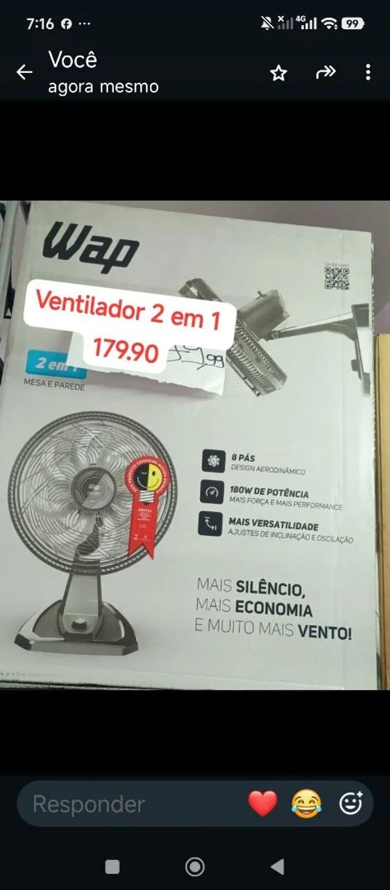 Ventilador TUFÃO SUPER FORTE  - Foto 2