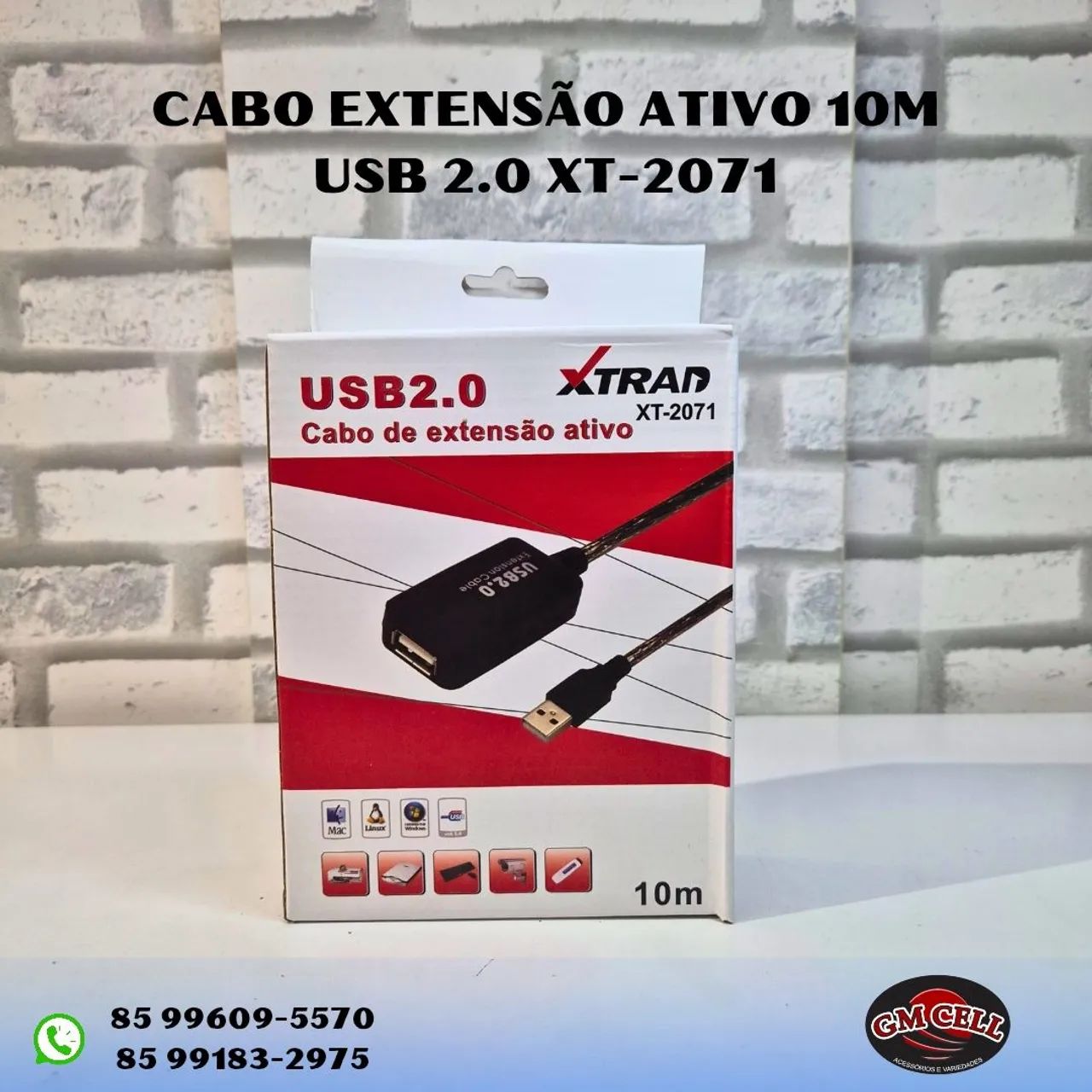 Cabo USB extensor ativo 10 metros
