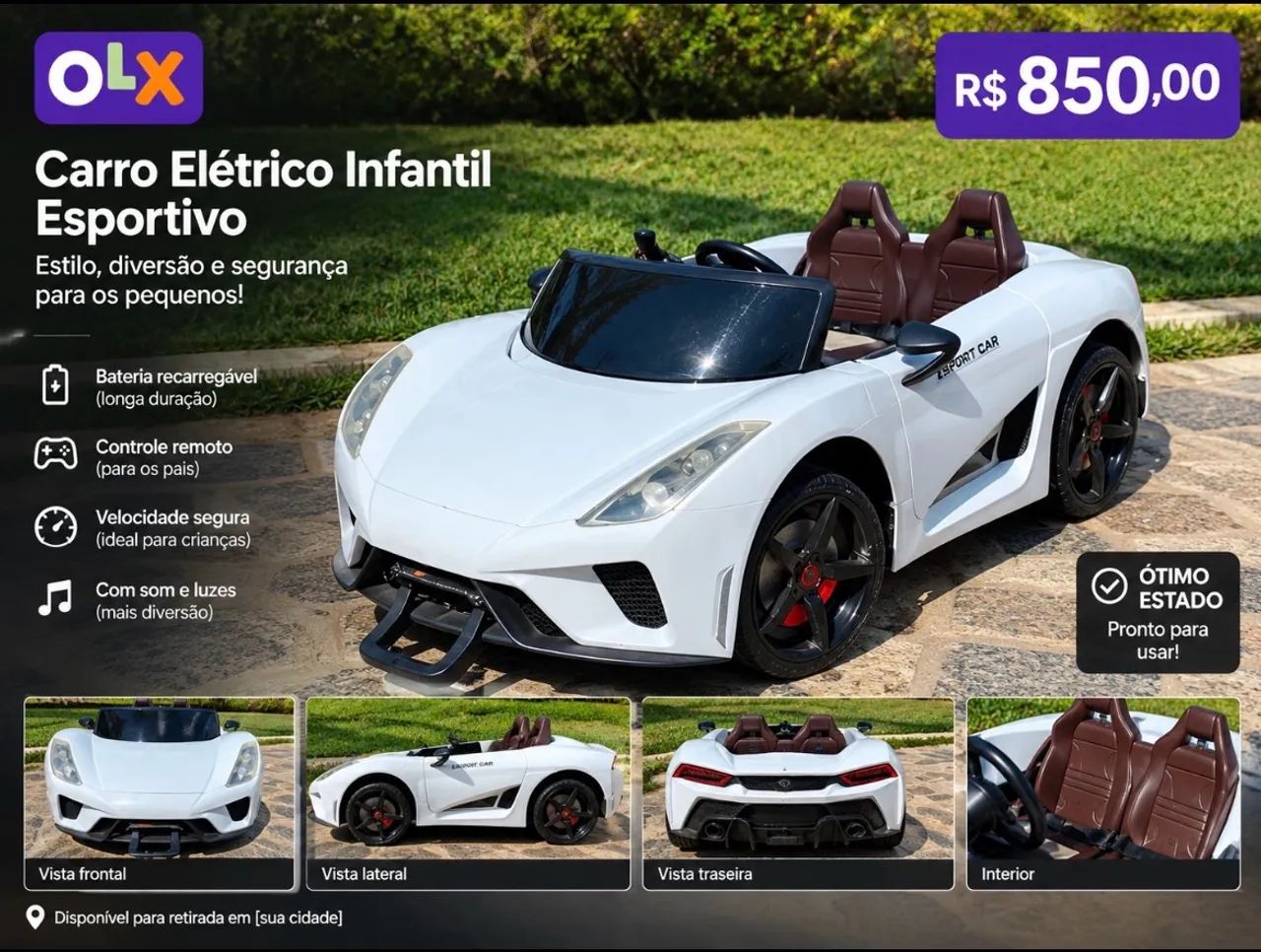Carro Elétrico Infantil 