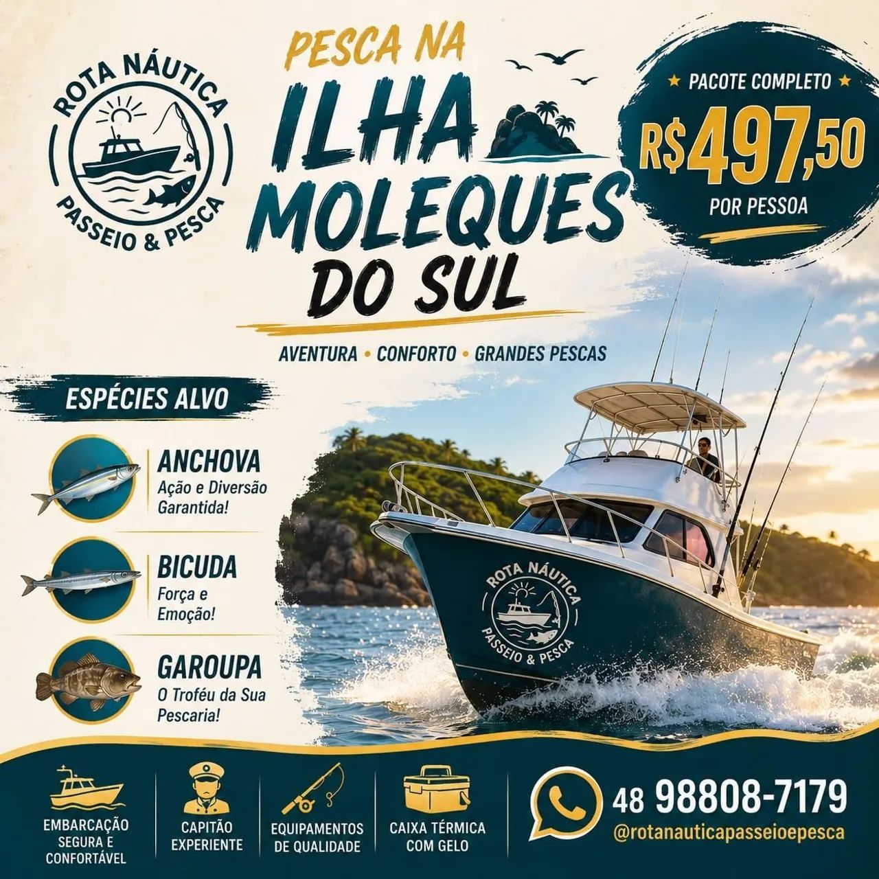 Pesca de lancha no mar - Foto 3