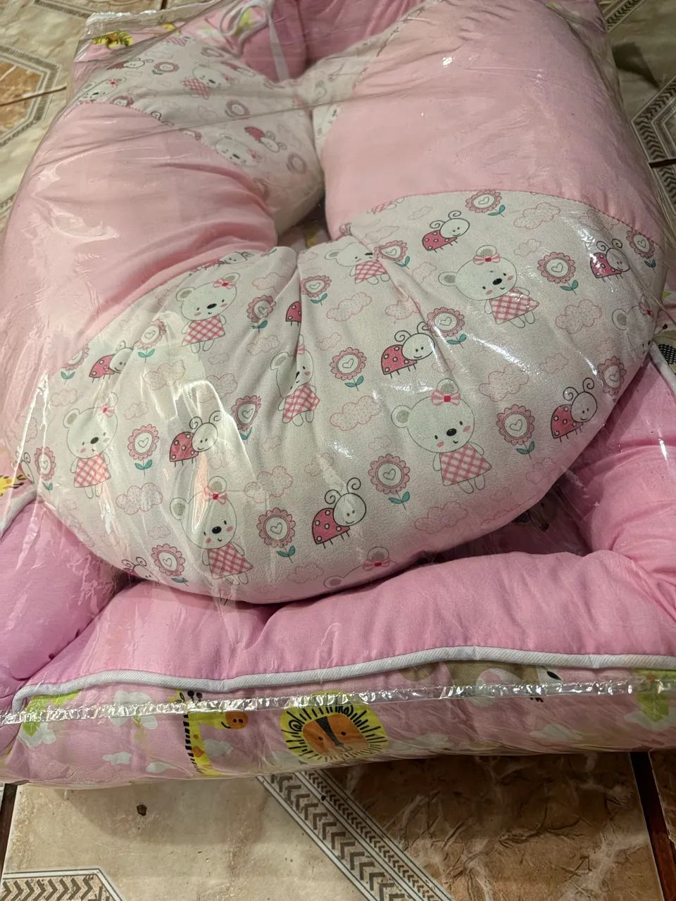 Kit ninho e almofada rosa - Foto 3