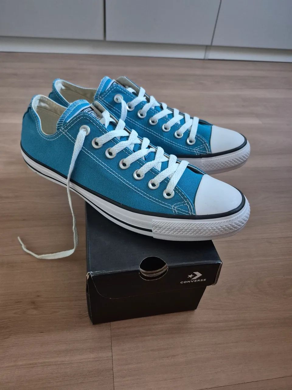 Tenis All Star Converse de Lona Azul - Foto 2
