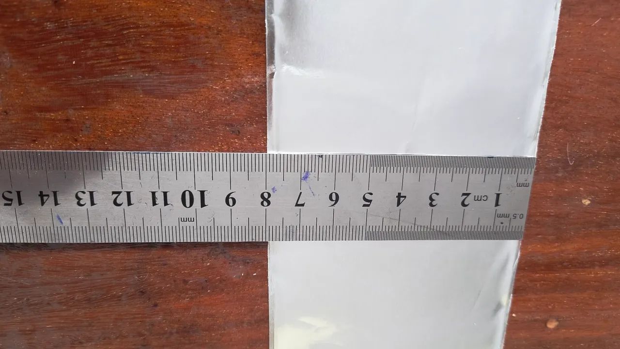 Fita de alumínio adesiva para blindagem com 8 cm de largura - Foto 3