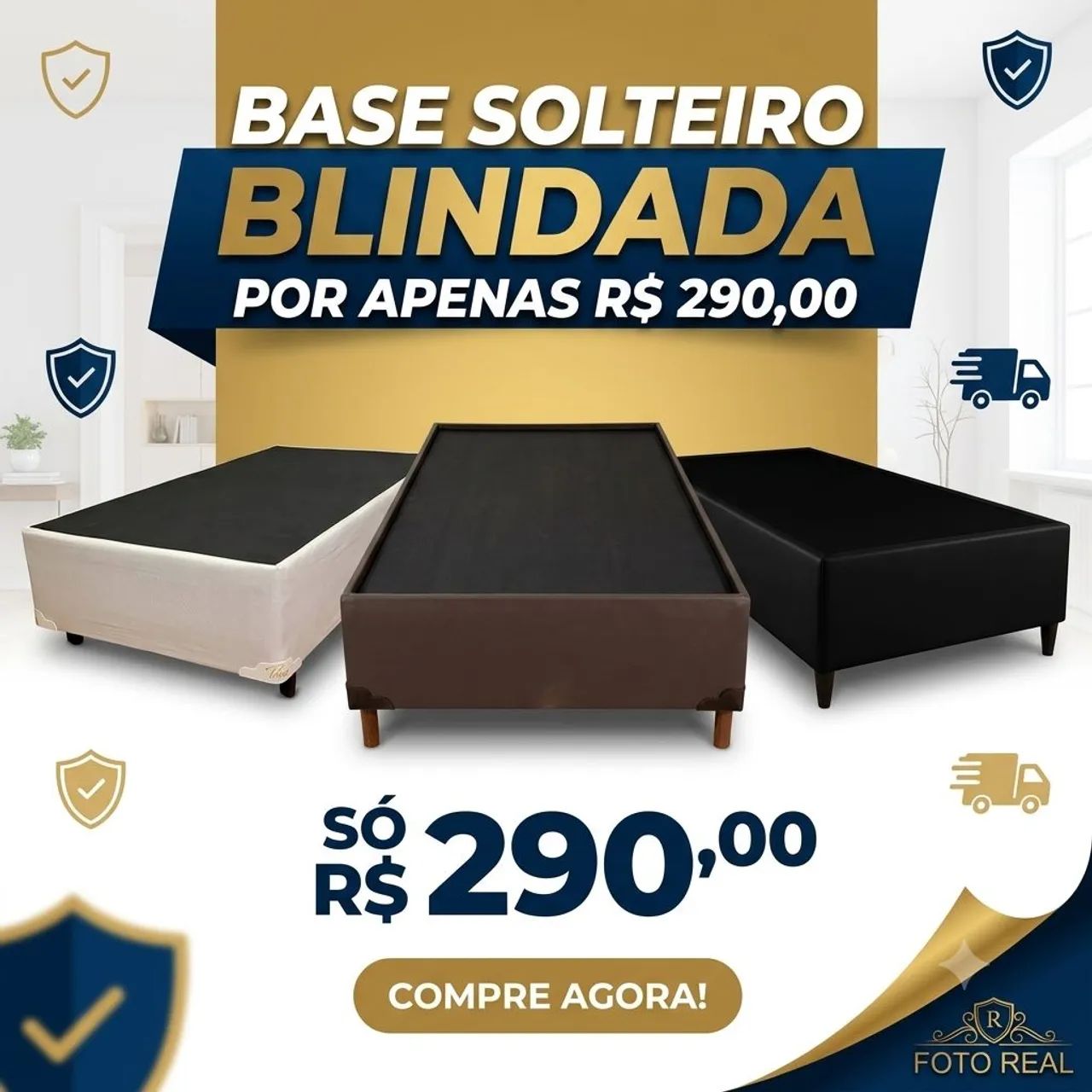 Base box solteiro blindada Suede ou Corino com várias cores / entregamos rápido 