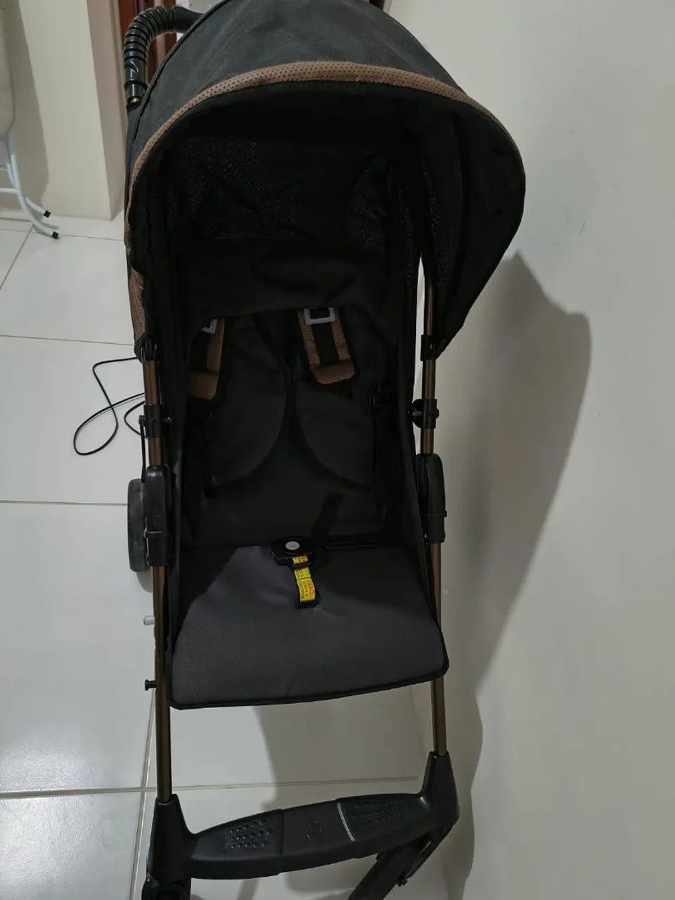 CARRINHO DE BEBÊ GALZERANO PRETO E COBRE - Foto 5