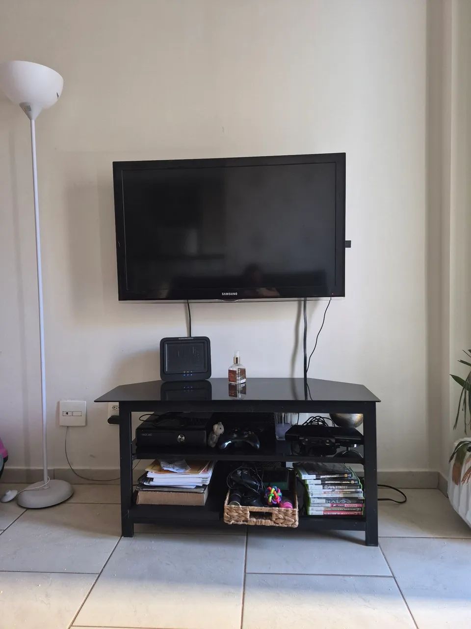 Rack de vidro preto