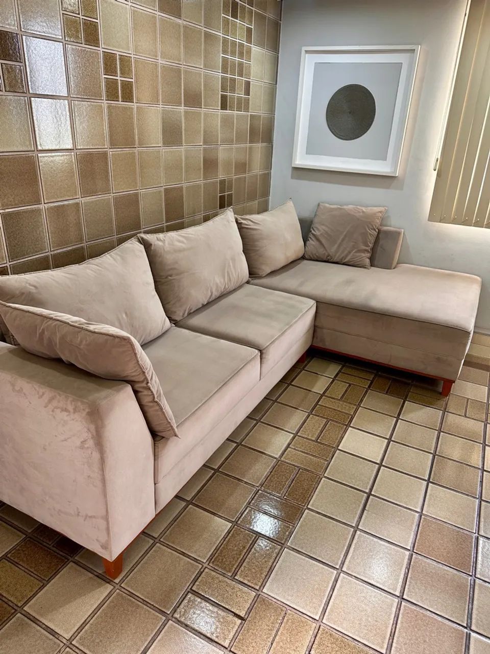 Lindo Sofá Bianchi com Chaise (3m comprimento) - Foto 2