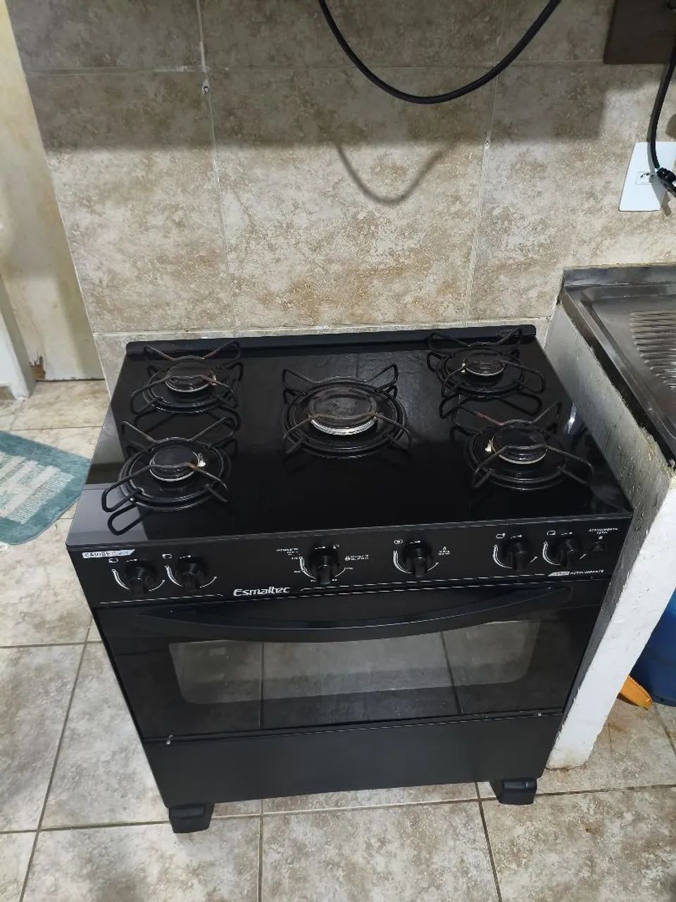 Fogão caribe glass 5 bocas Esmaltec - Foto 2