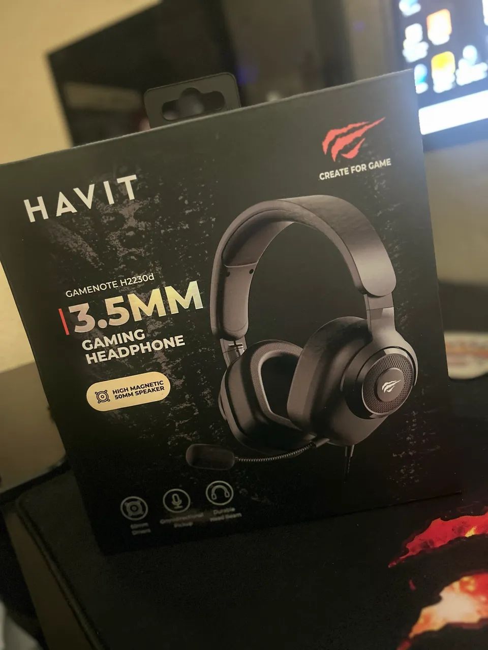 Headset Gamer Havit Original - Som Hi-Fi e Microfone Destacável