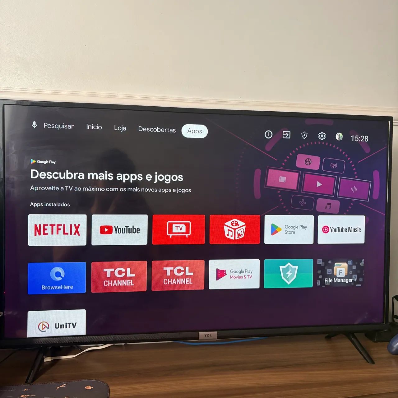 TV Smart TCL 43" Full HD Android - Impecável - Foto 2