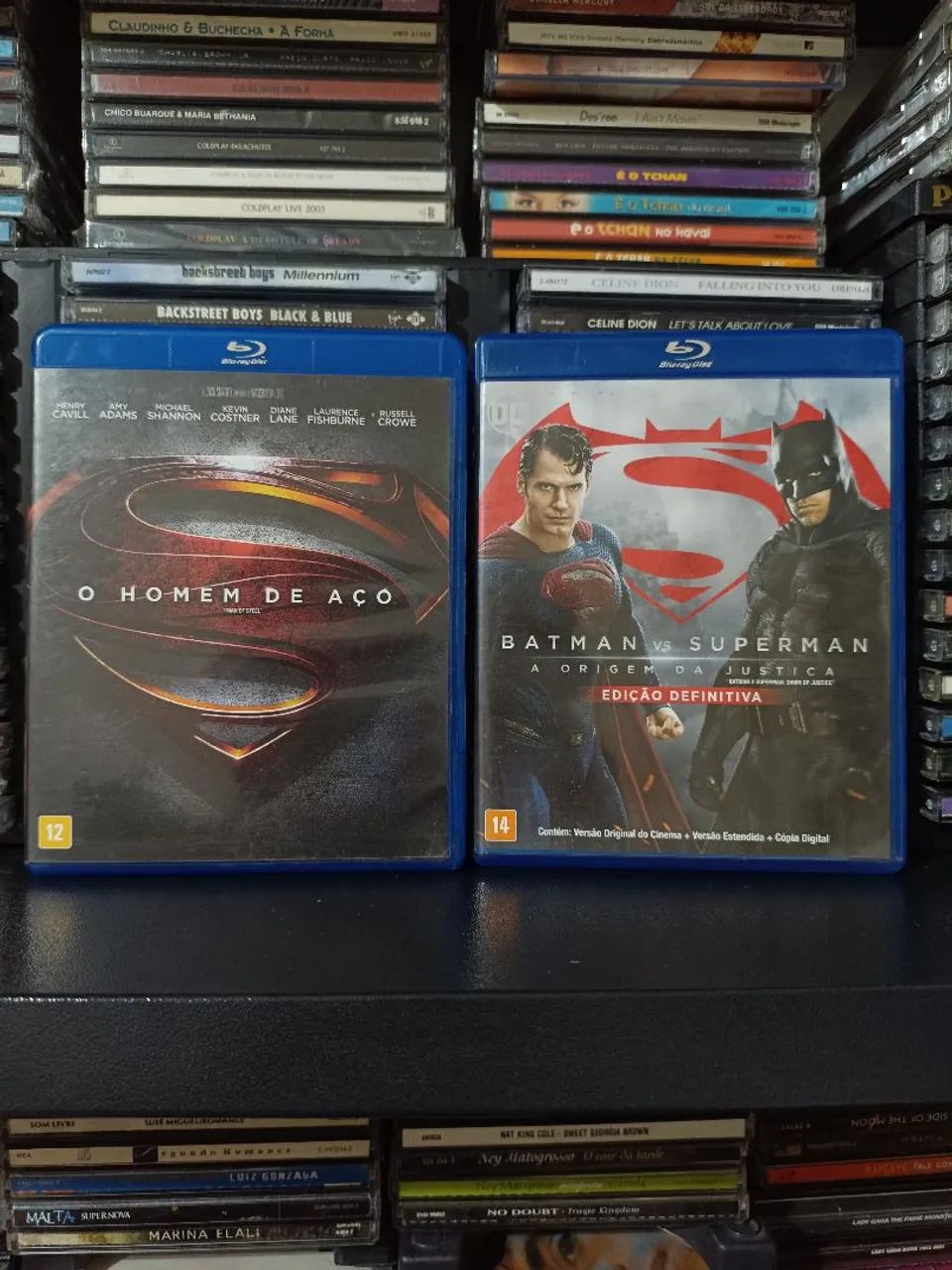 Lote Blu-ray DC - O Homem de Aço e Batman Vs Superman