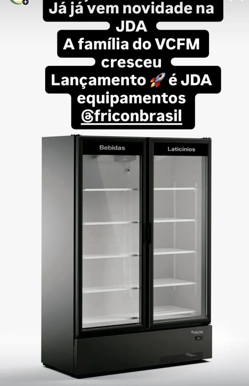 Refrigerador vertical com 2 portas - vcfm 910 - lançamento da marca fricon 