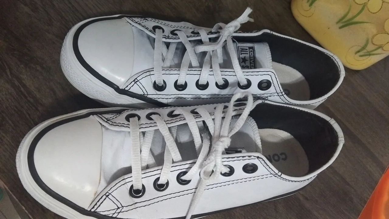 ALL Star Converse couro branco número 37