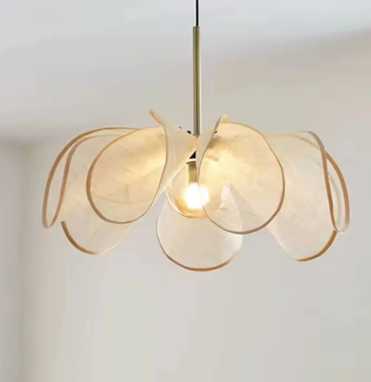 Luminária Pendente Francesa Led Tecido 
