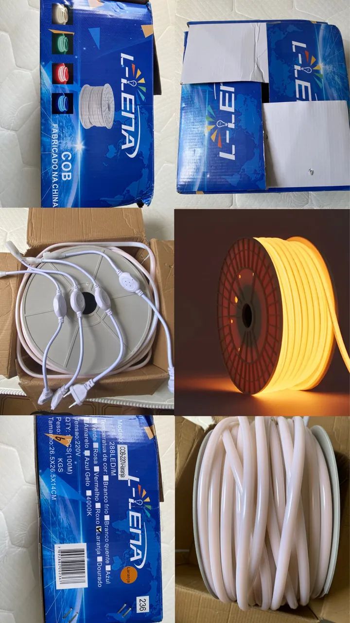 Fita Led L-Lena 100m COB 220V (4 conector/fonte 110V) - Foto 3