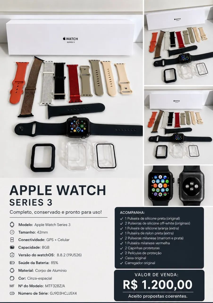 Apple Watch série 3 no precinho 