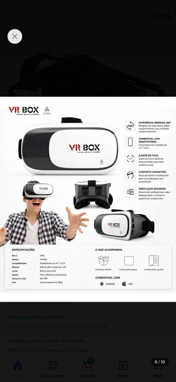 Oculos de realidade virtual