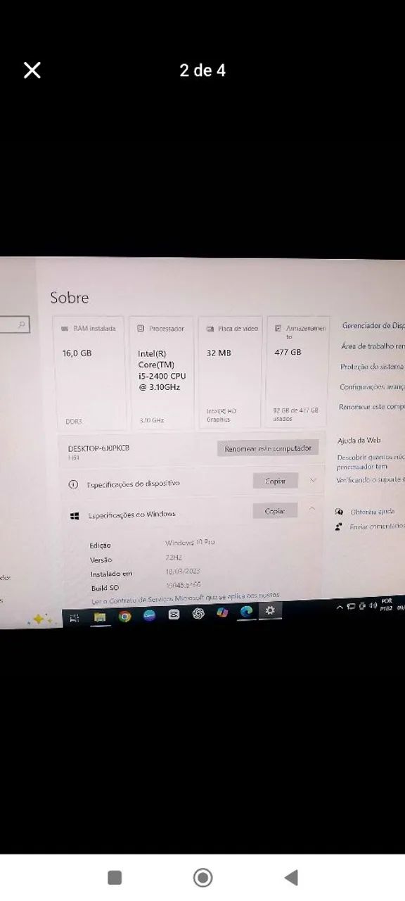 Computador completo com mesinha  - Foto 4