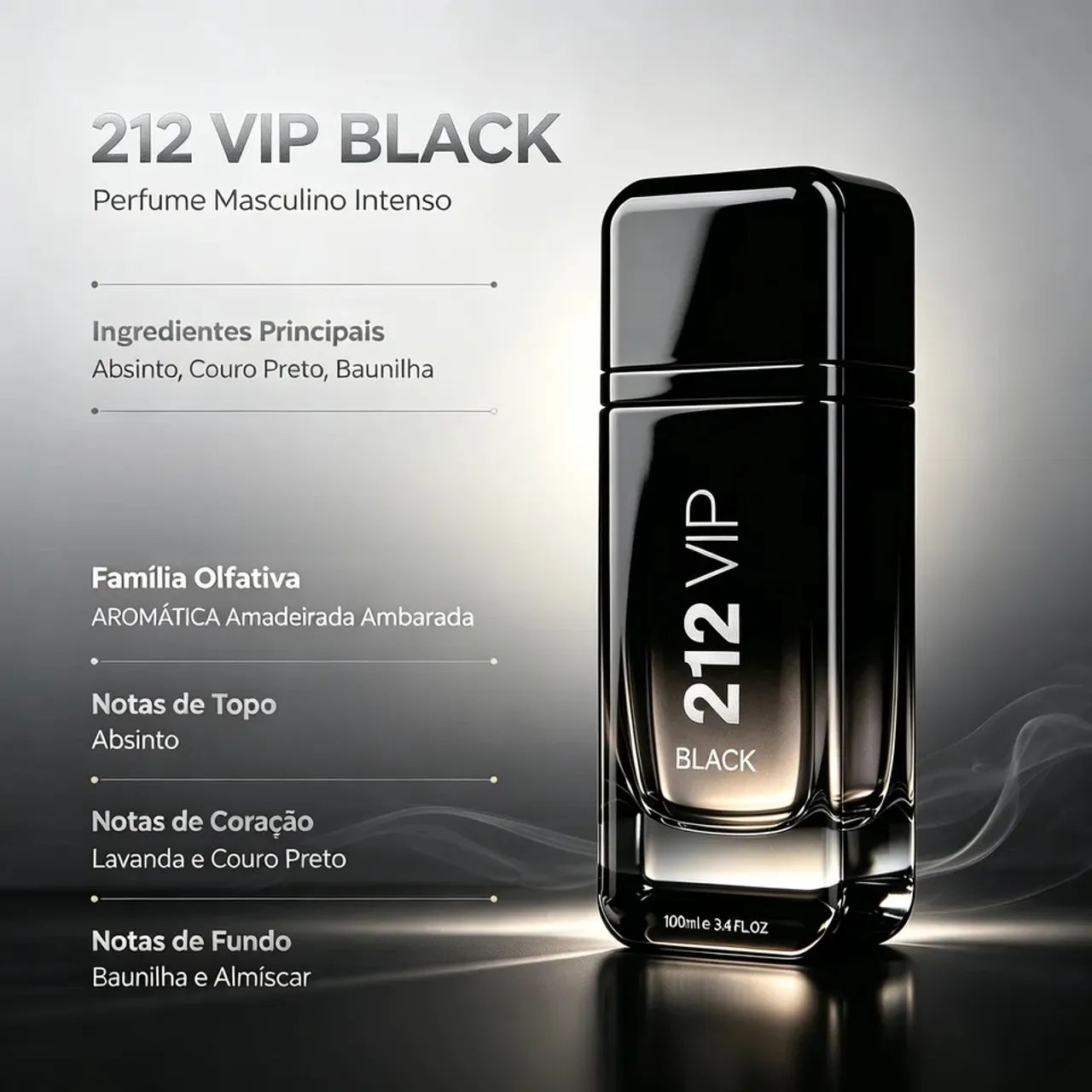 Perfume 212 VIP Black Masculino 100 ml 