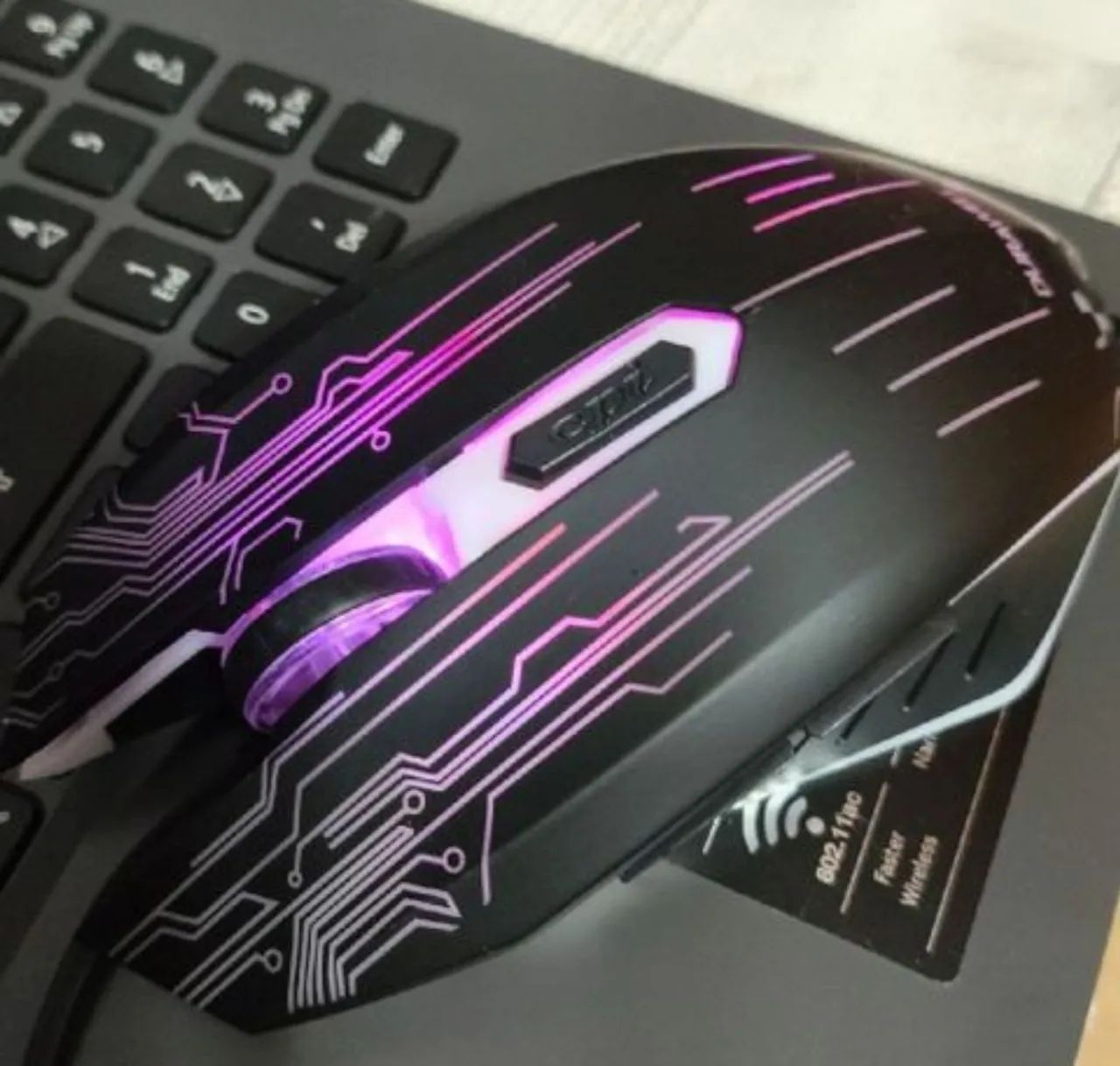 mouse gamer rgb com cabo usb novo - Foto 3