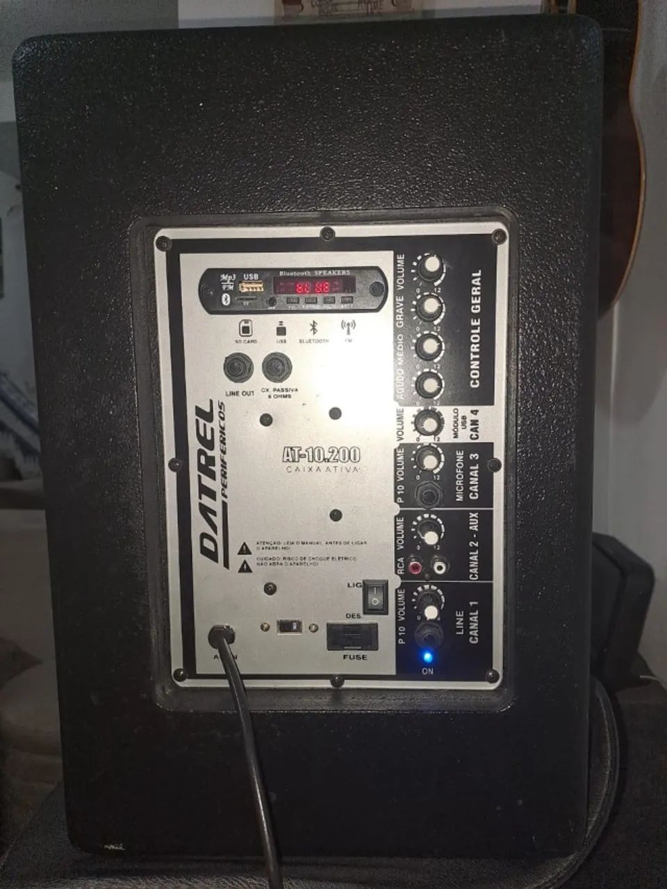 Caixa de Som. Pode ser Ativa ou Passiva Datrel 10" 200w Usb Bluetooth NOVA  - Foto 3