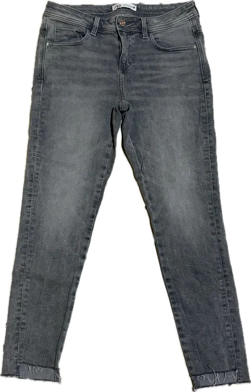 Calça Jeans Skinny Zara Cinza